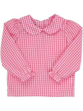 NEW TBBC Beaufort Bonnet Maude's Peter Pan Collar Shirt Hamptons Hot Pink Gingha